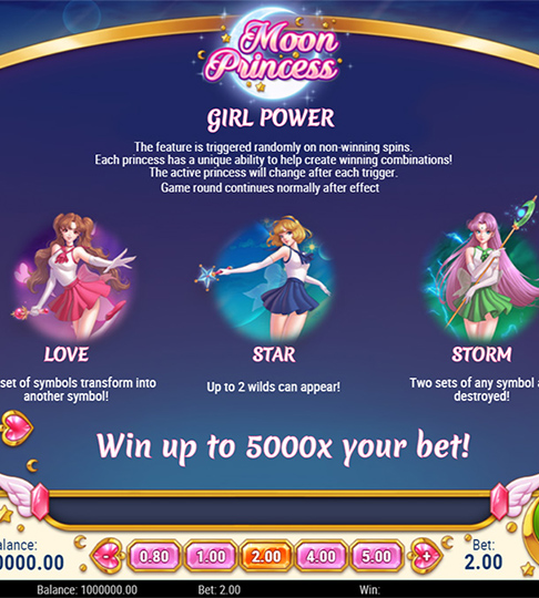 Girl Power feature description - Moon Princess